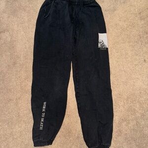 Vardagen Work to Death Black Skeleton Sweatpants Joggers
